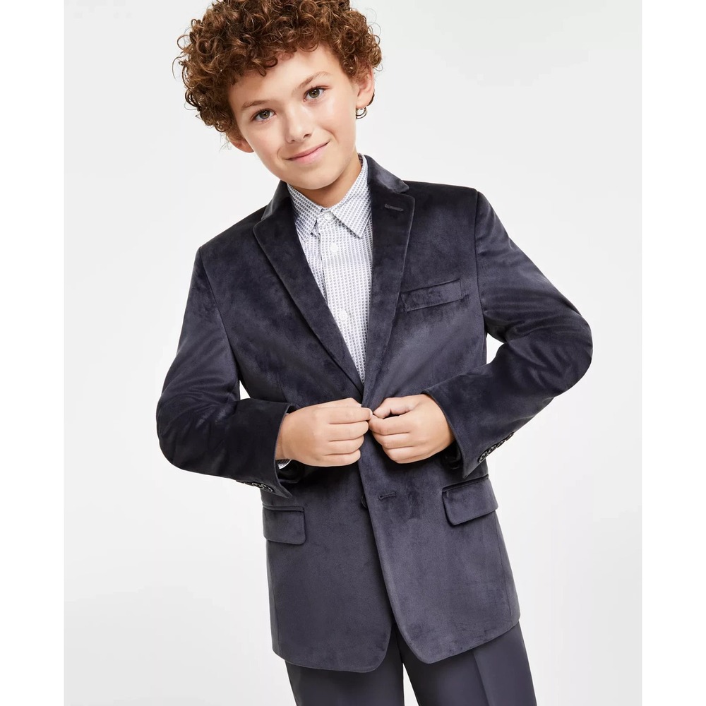 Calvin Klein Big Boys Velvet Sport Coat Jacket Size 10 NEW $125โ